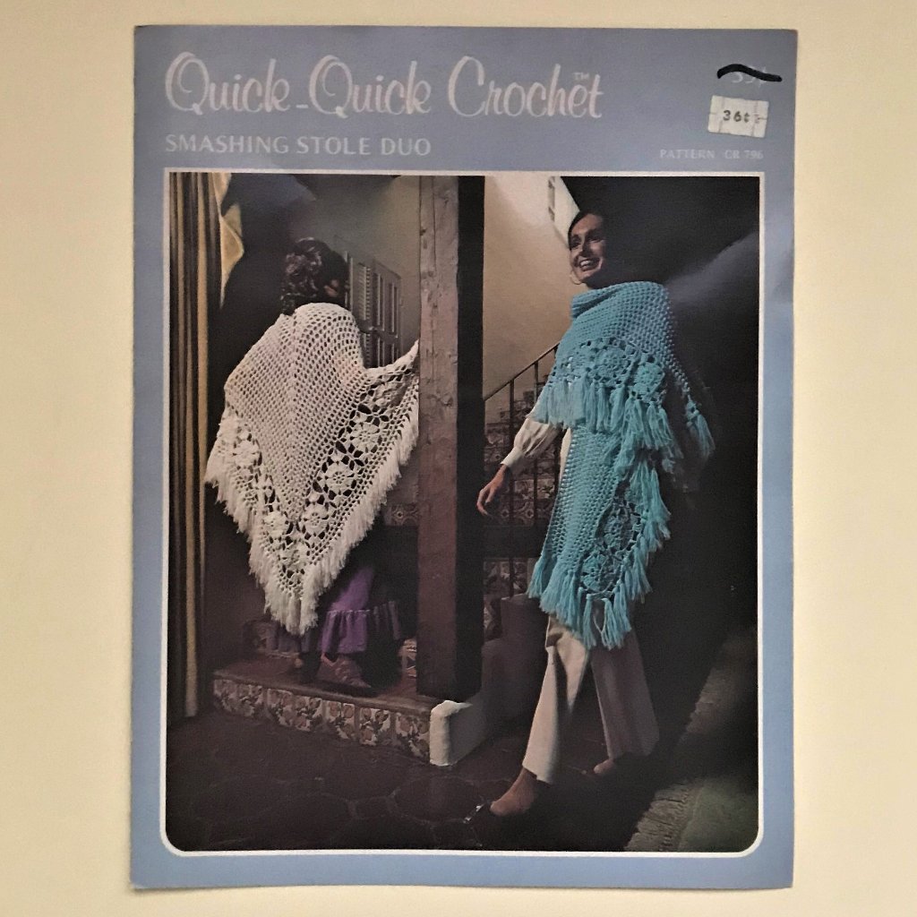 Crocheted Shawl Instructions Booklet Vintage